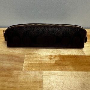 Coach Pencil Case In Signature Canvas